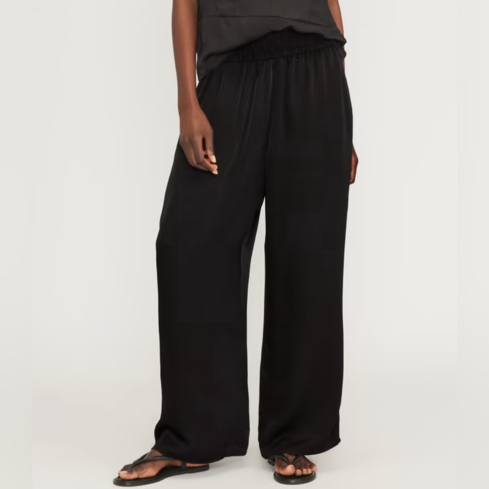 Everlane The Satin Pull-On Pant Black Medium